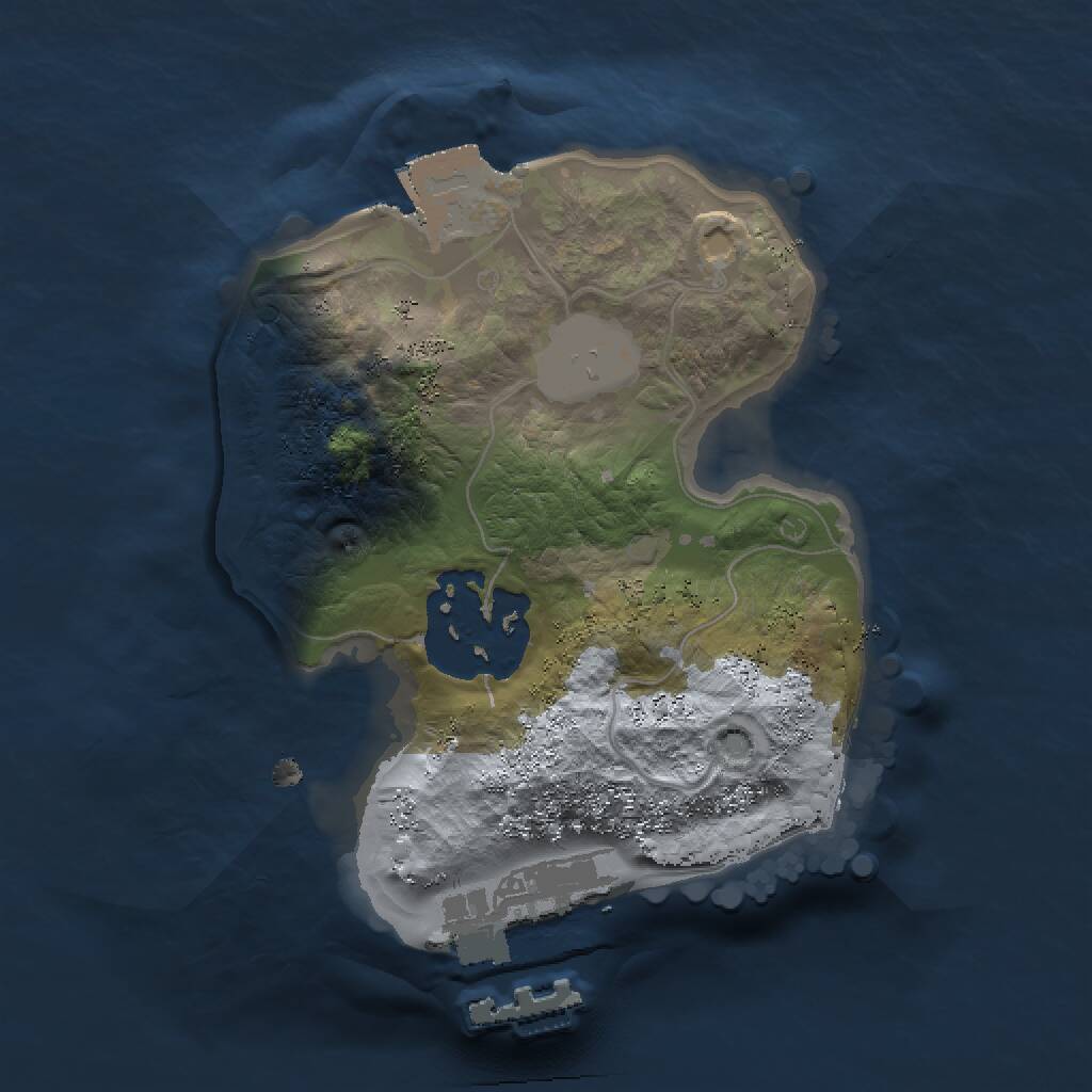Rust Map: Procedural Map, Size: 1500, Seed: 1495625475, 3 Monuments