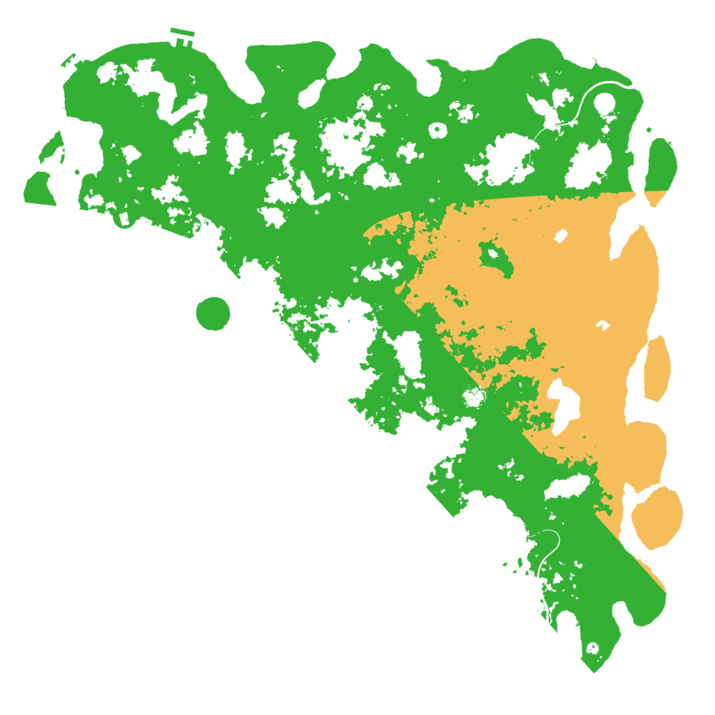 Biome Rust Map: Procedural Map, Size: 6000, Seed: 10421