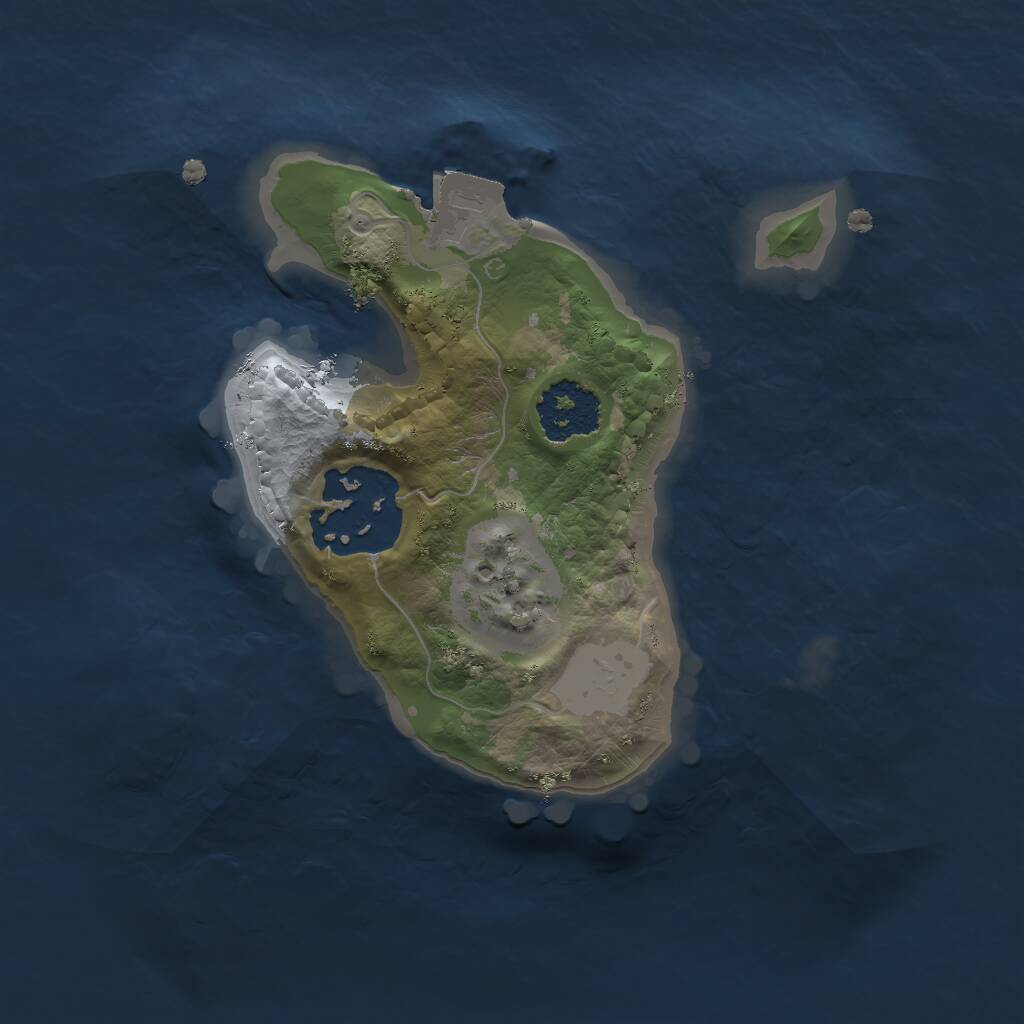 Rust Map: Procedural Map, Size: 1669, Seed: 351231, 2 Monuments