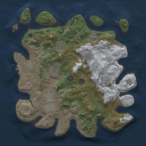 Thumbnail Rust Map: Procedural Map, Size: 3600, Seed: 420, 19 Monuments