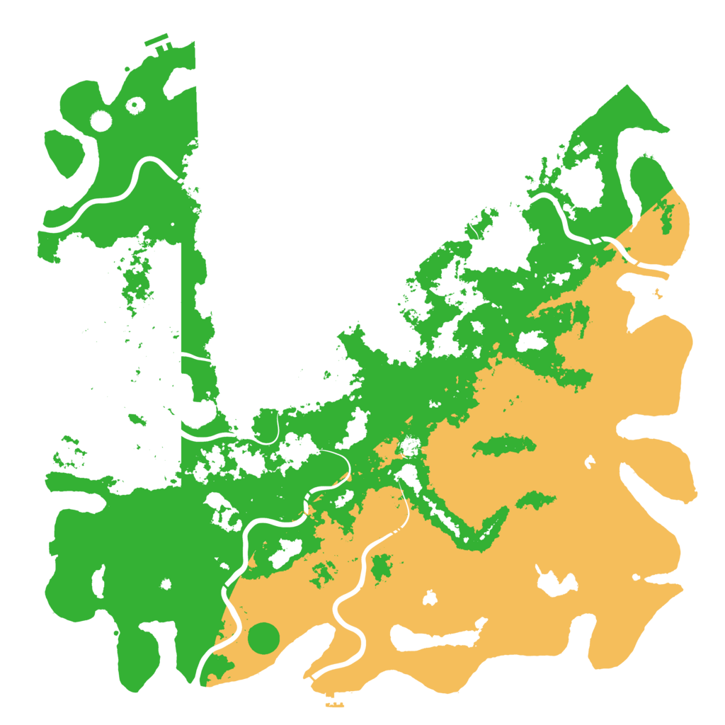 Biome Rust Map: Procedural Map, Size: 6000, Seed: 33905667