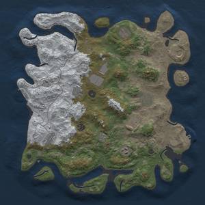 Thumbnail Rust Map: Procedural Map, Size: 4000, Seed: 7325, 19 Monuments