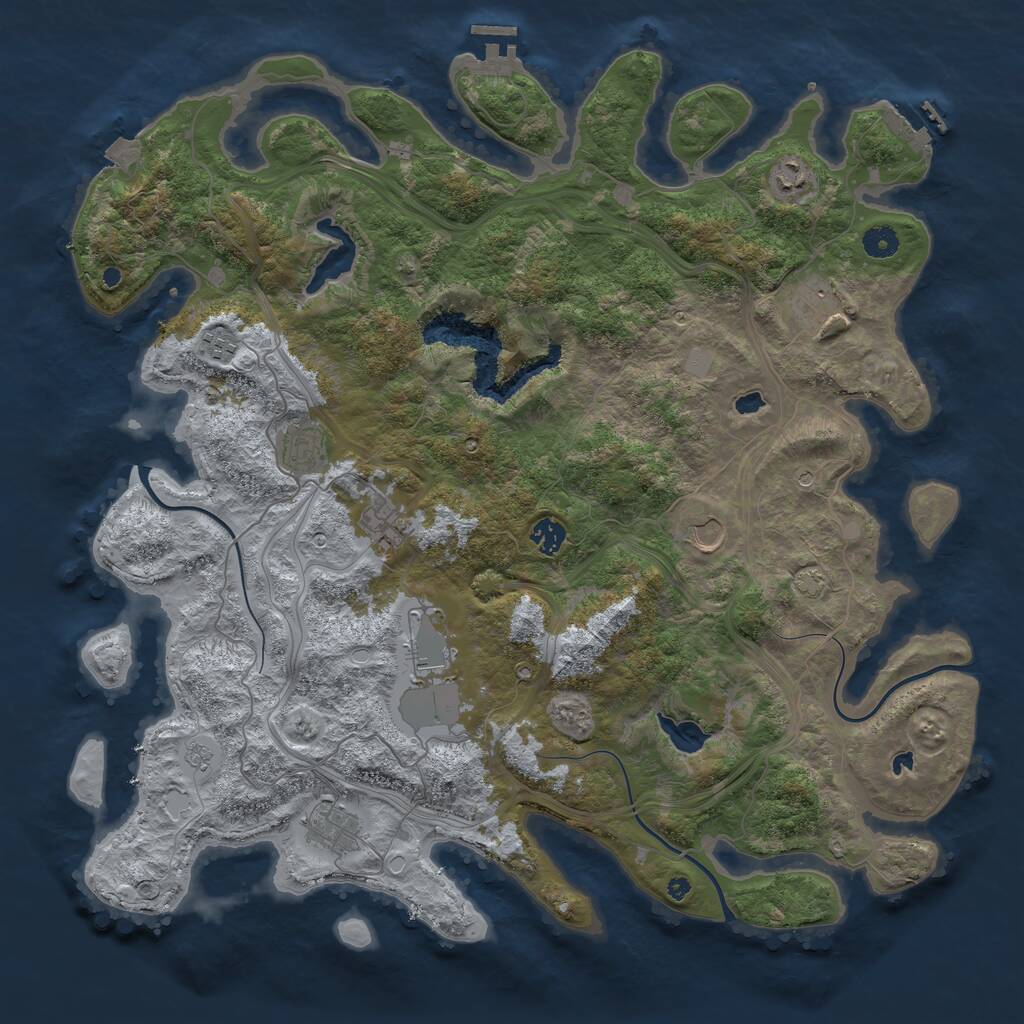 Rust Map: Procedural Map, Size: 4500, Seed: 1879, 15 Monuments