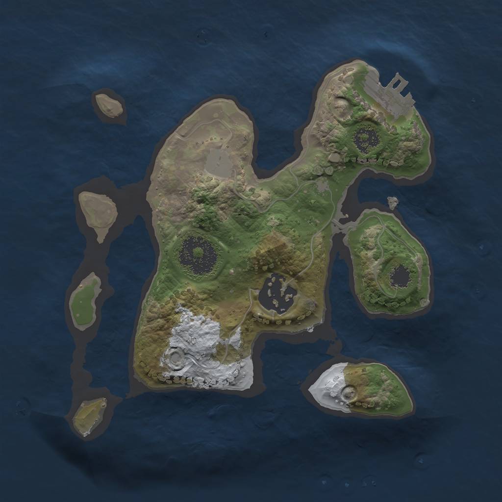 Rust Map: Procedural Map, Size: 1999, Seed: 732183, 7 Monuments