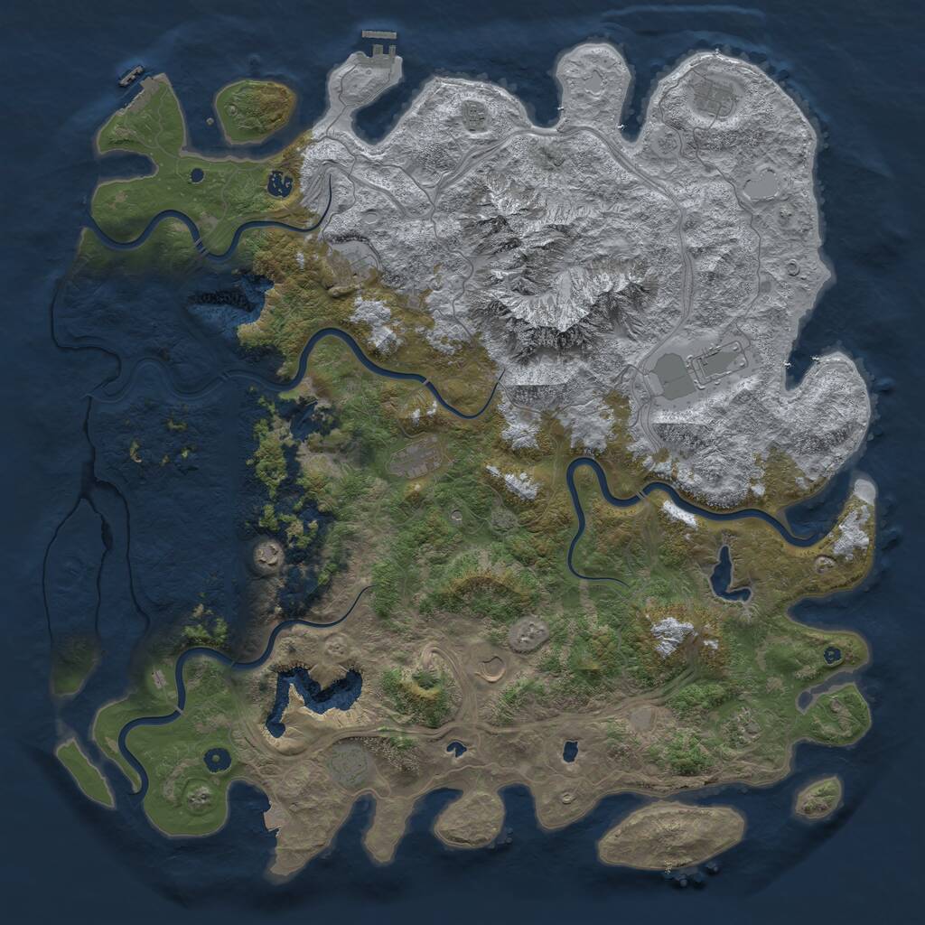 Rust Map: Procedural Map, Size: 5432, Seed: 12976736, 16 Monuments