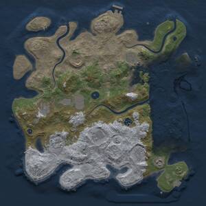 Thumbnail Rust Map: Procedural Map, Size: 3950, Seed: 311692169, 17 Monuments