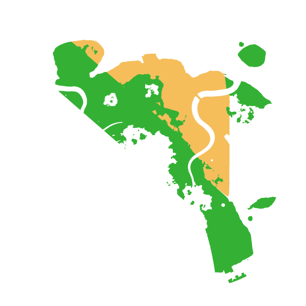 Biome Rust Map: Procedural Map, Size: 2500, Seed: 184