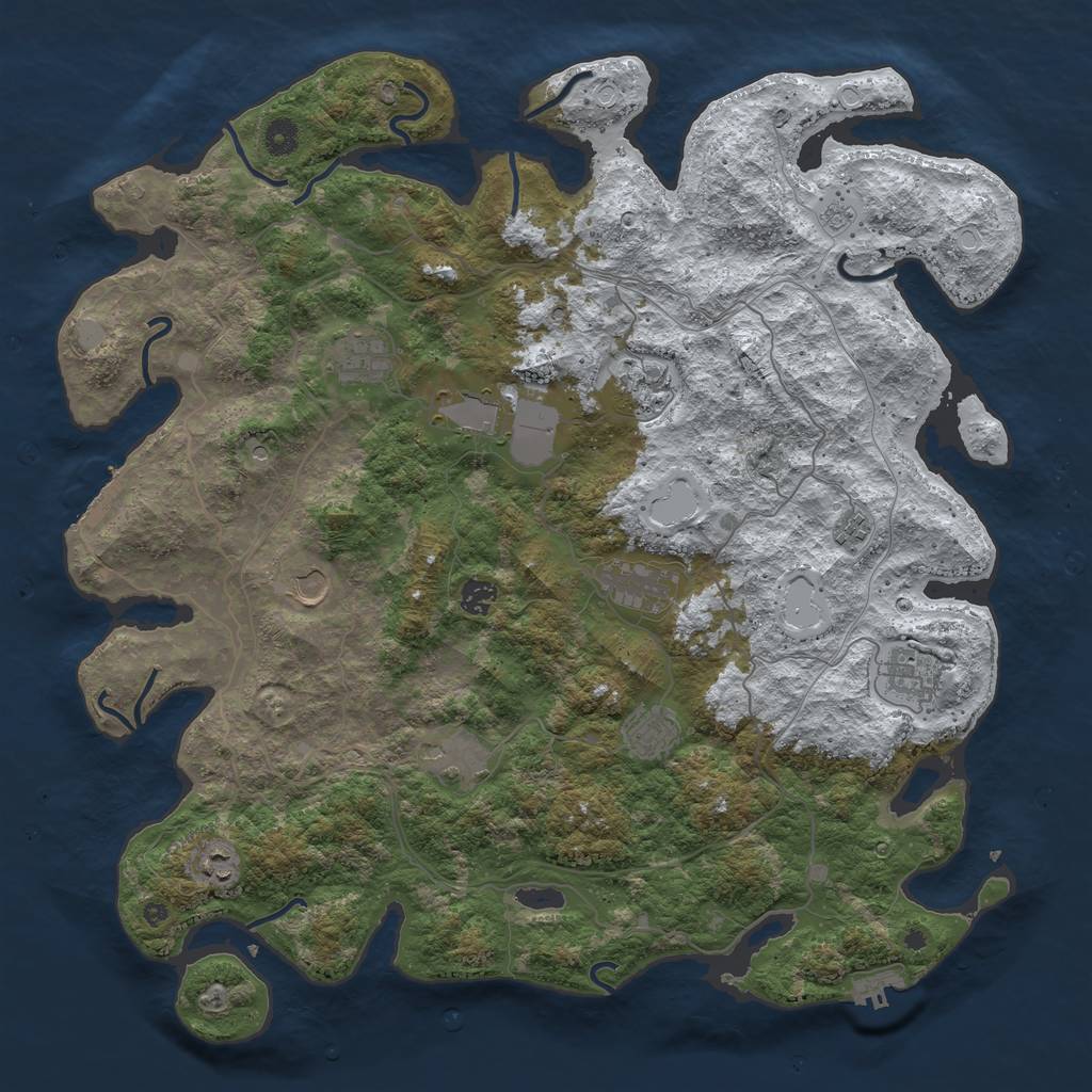 Rust Map: Procedural Map, Size: 4500, Seed: 150849, 20 Monuments