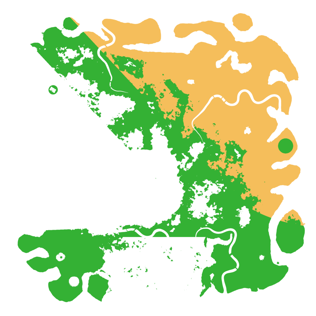 Biome Rust Map: Procedural Map, Size: 5555, Seed: 8145