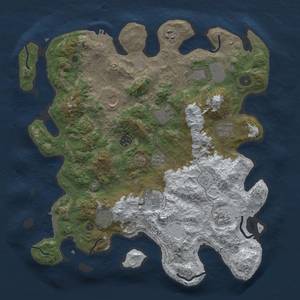 Thumbnail Rust Map: Procedural Map, Size: 3900, Seed: 16, 19 Monuments