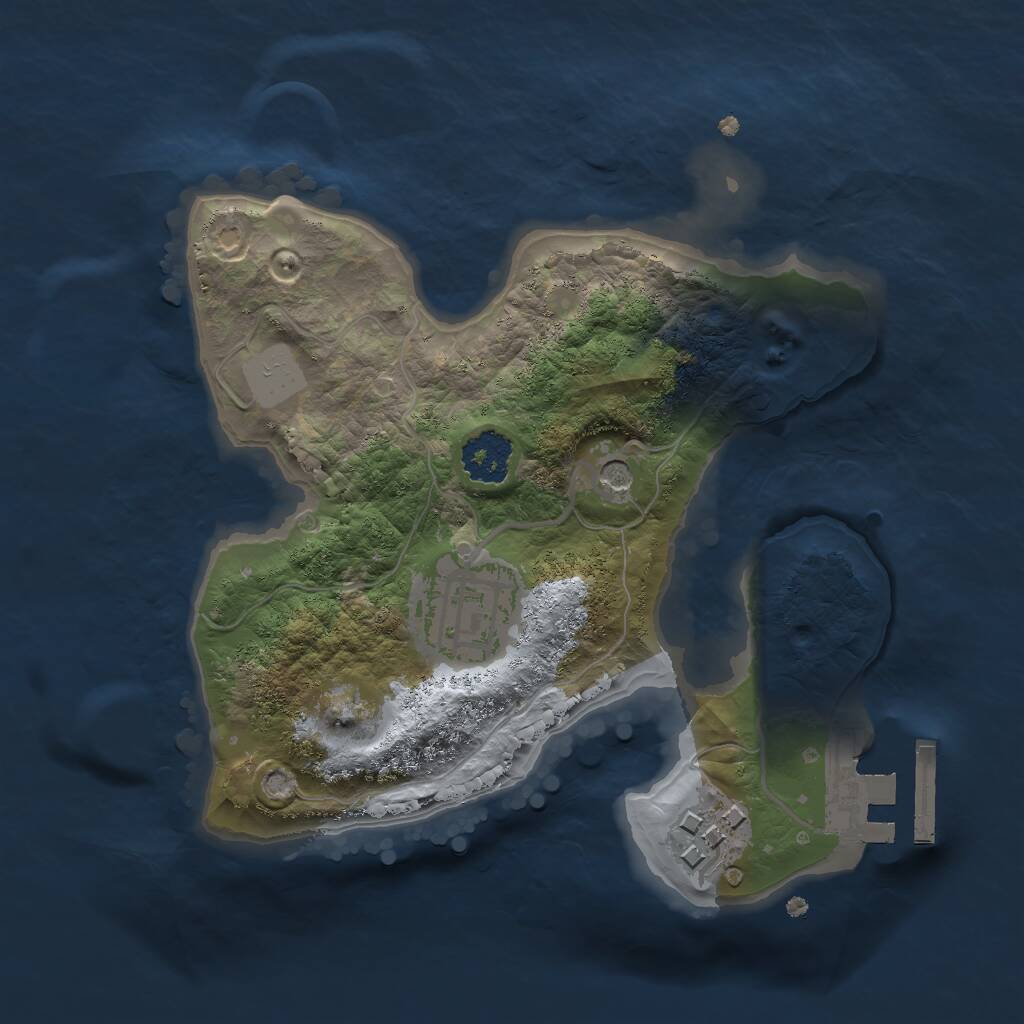 Rust Map: Procedural Map, Size: 2000, Seed: 1000000, 5 Monuments