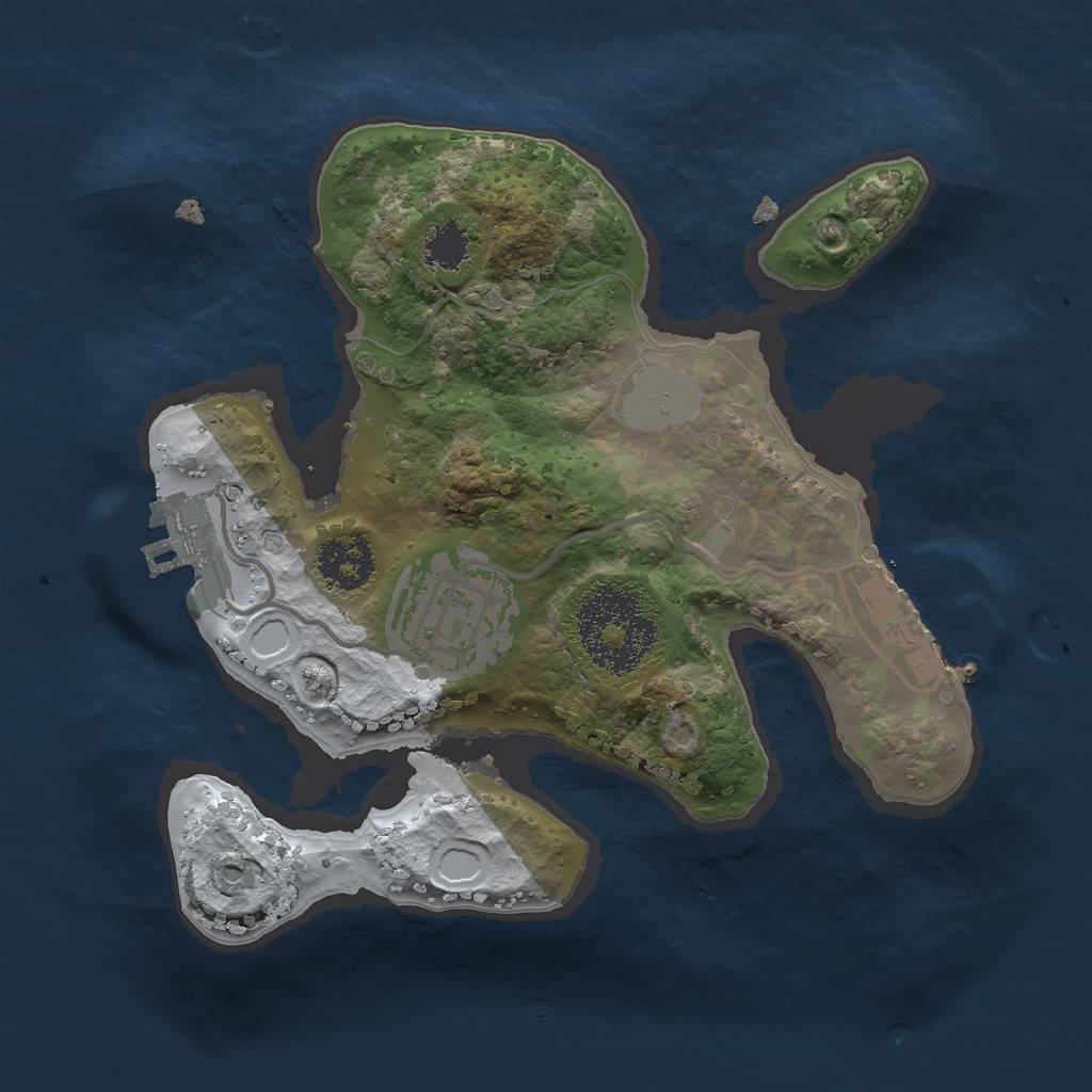 Rust Map: Procedural Map, Size: 2000, Seed: 6969, 8 Monuments