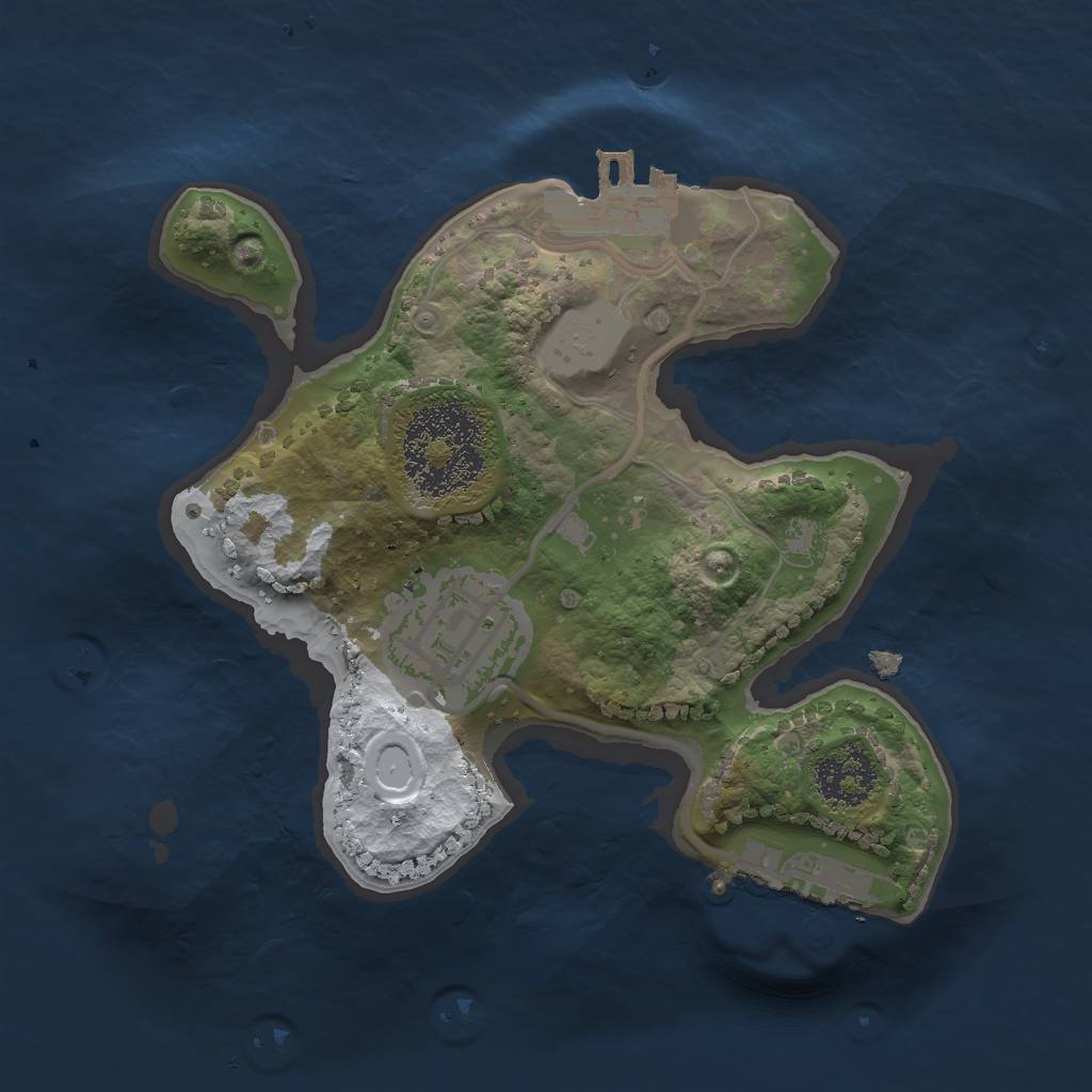 Rust Map: Procedural Map, Size: 1800, Seed: 12314, 8 Monuments