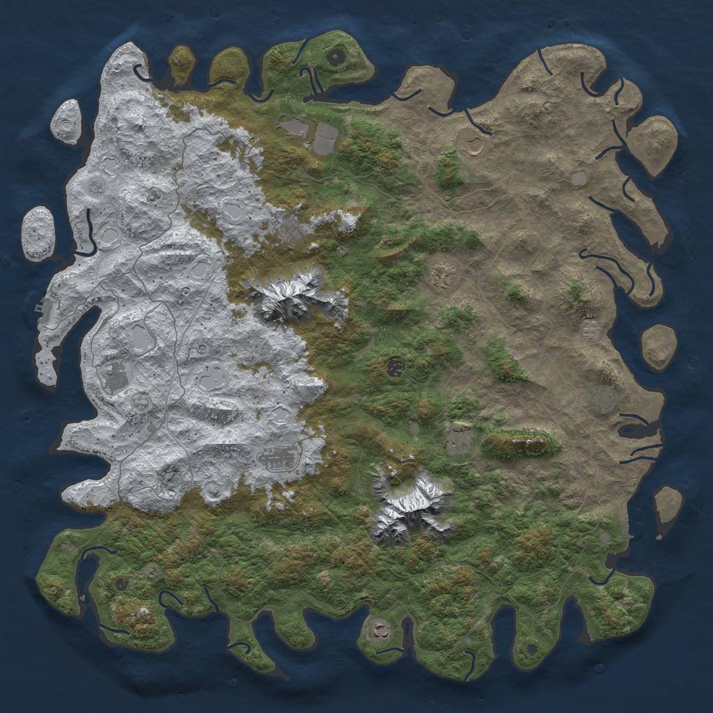 Rust Map: Procedural Map, Size: 6000, Seed: 271022885, 20 Monuments