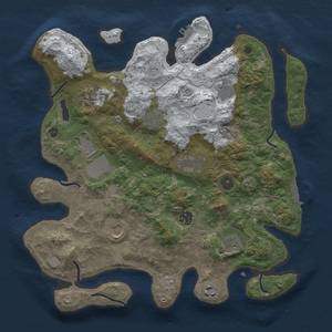 Thumbnail Rust Map: Procedural Map, Size: 3700, Seed: 654374844, 19 Monuments