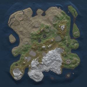 Thumbnail Rust Map: Procedural Map, Size: 3500, Seed: 32304, 20 Monuments