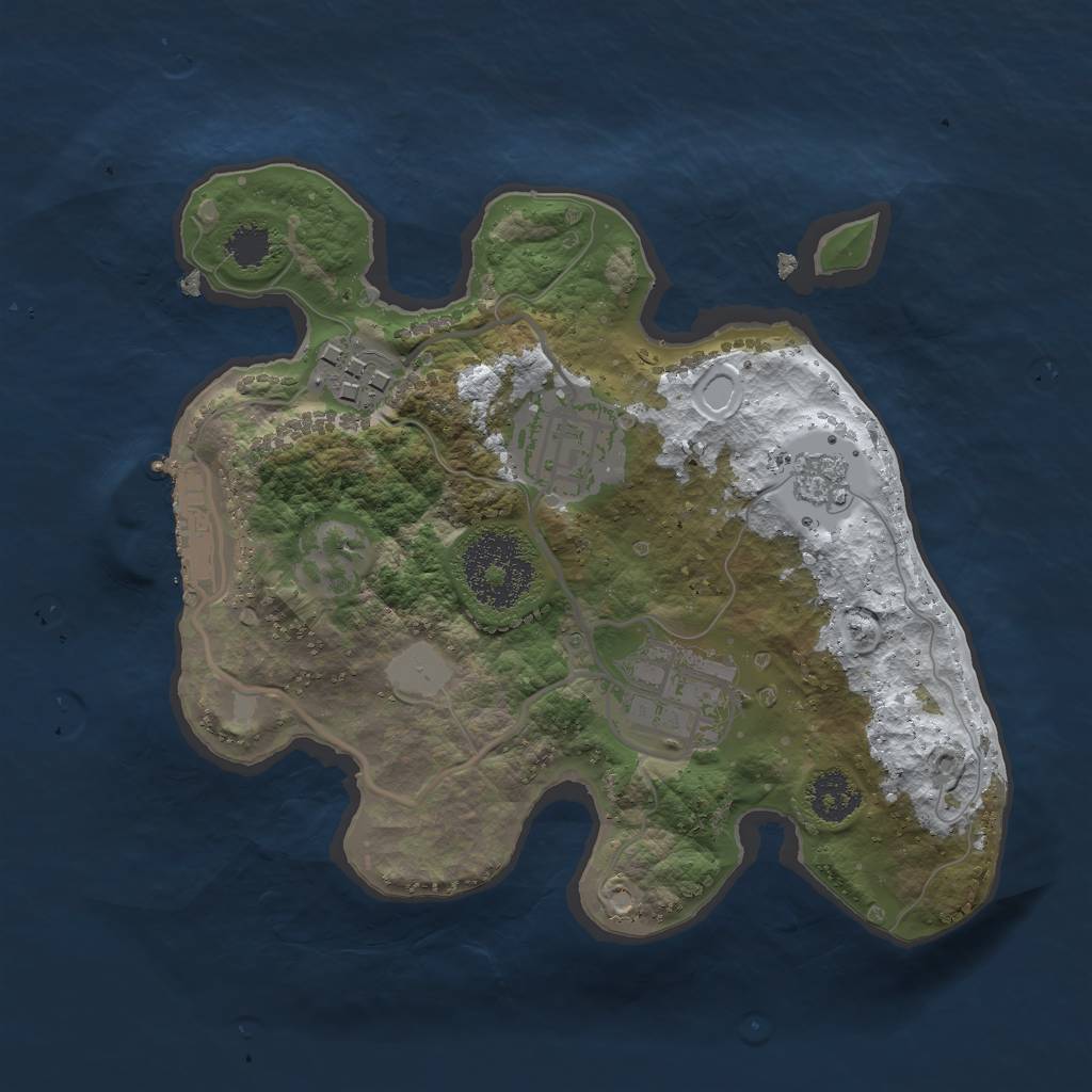 Rust Map: Procedural Map, Size: 2250, Seed: 40, 10 Monuments