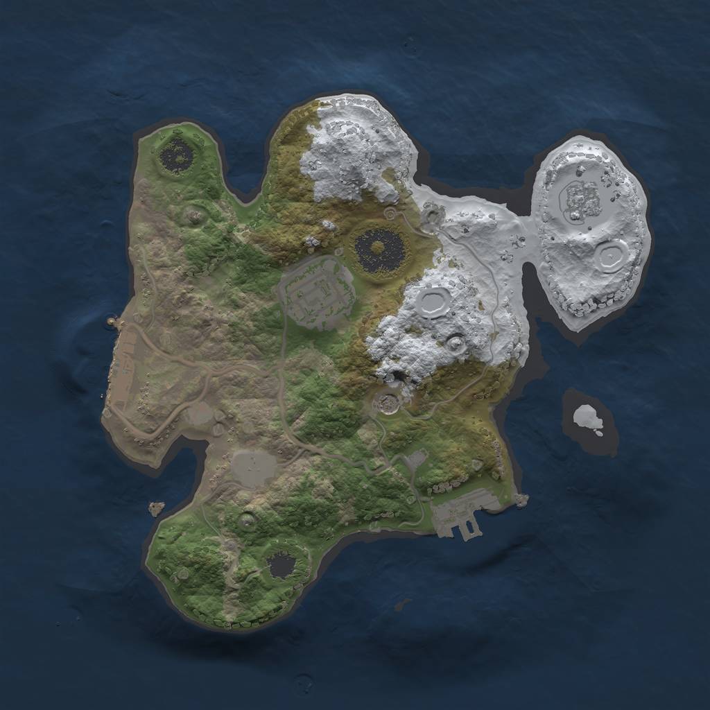 Rust Map: Procedural Map, Size: 2250, Seed: 786863536, 10 Monuments