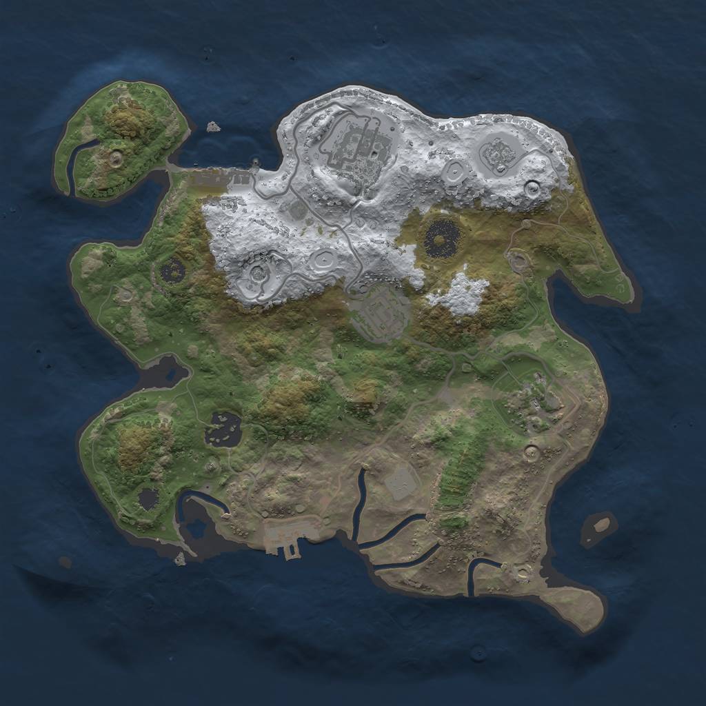 Rust Map: Procedural Map, Size: 2800, Seed: 4500, 13 Monuments