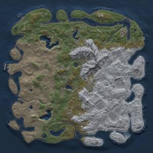 Thumbnail Rust Map: Procedural Map, Size: 5000, Seed: 4206969, 15 Monuments