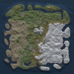 Thumbnail Rust Map: Procedural Map, Size: 5000, Seed: 4206969, 19 Monuments