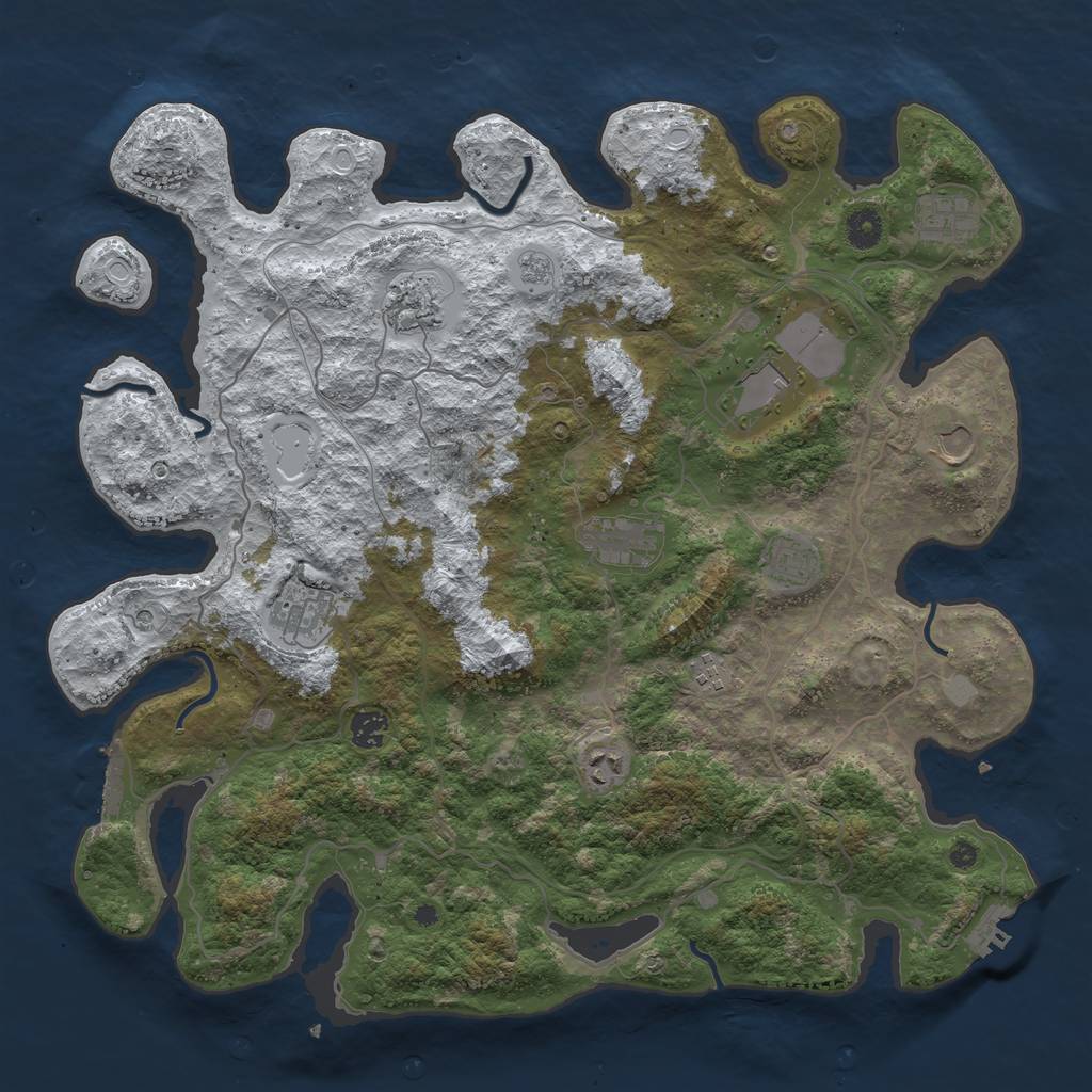 Rust Map: Procedural Map, Size: 4250, Seed: 1179667793, 19 Monuments