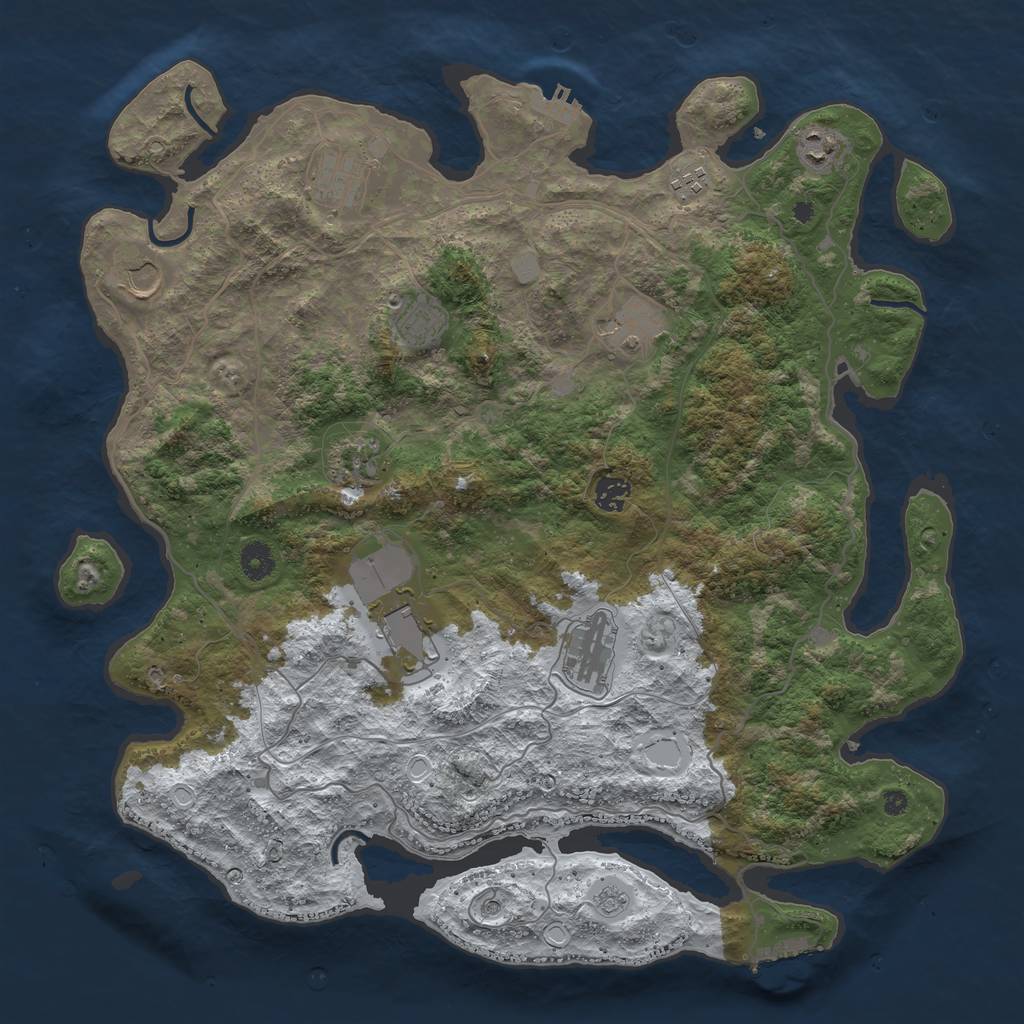 Rust Map: Procedural Map, Size: 4250, Seed: 15151325, 19 Monuments