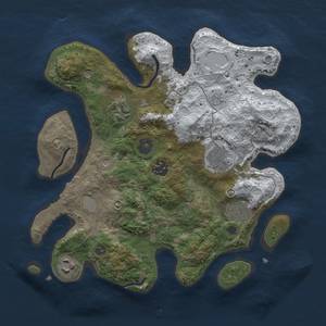 Thumbnail Rust Map: Procedural Map, Size: 3000, Seed: 3456, 12 Monuments