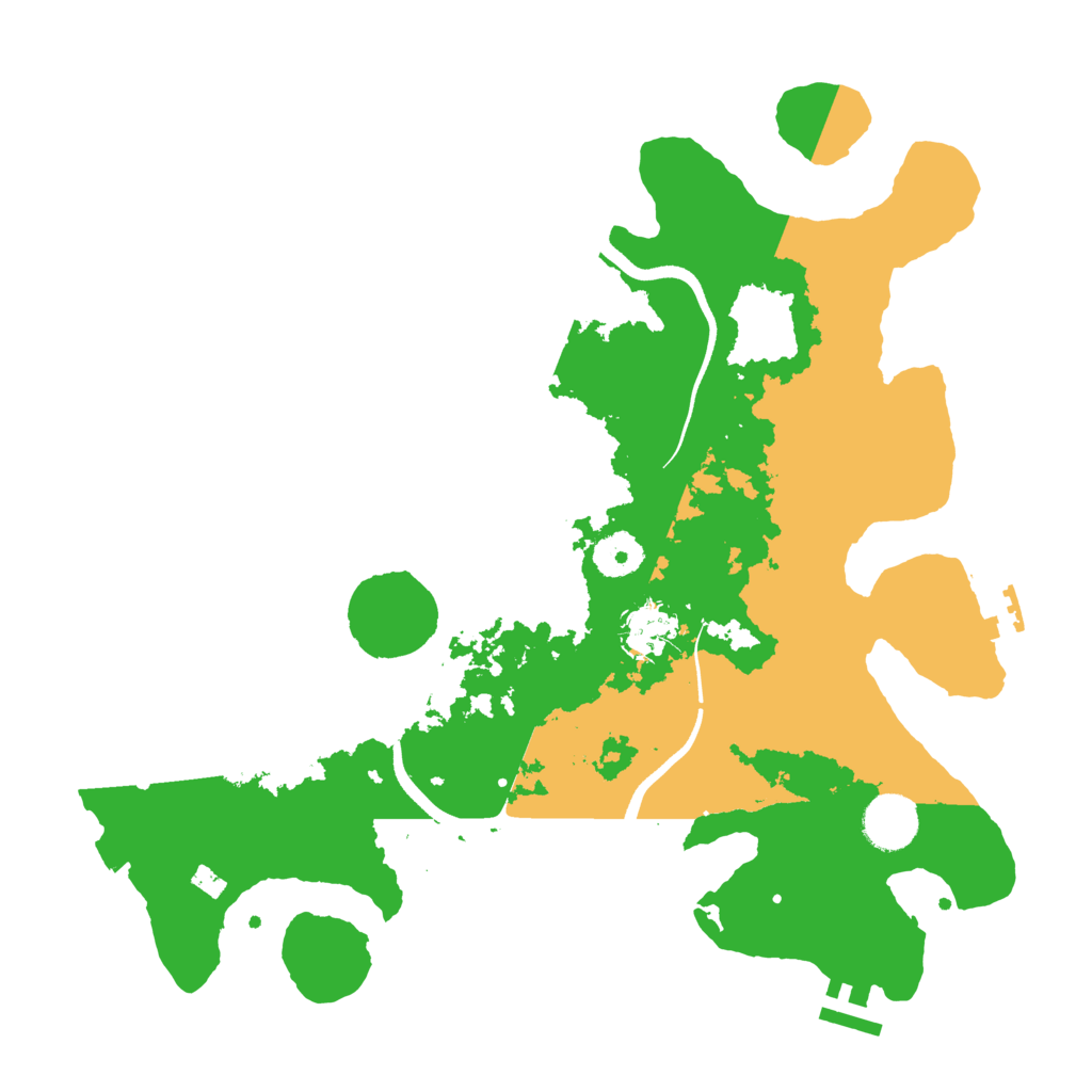 Biome Rust Map: Procedural Map, Size: 3500, Seed: 223059393