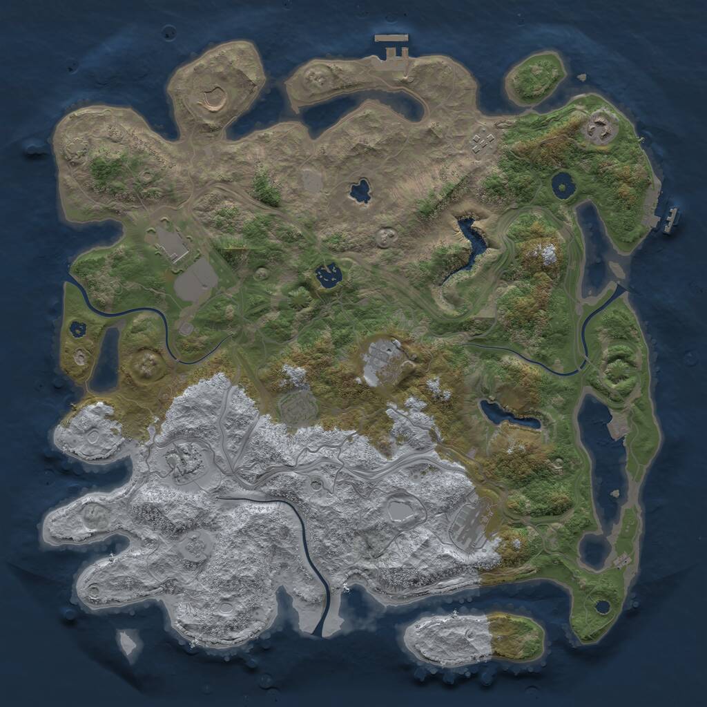 Rust Map: Procedural Map, Size: 4250, Seed: 538, 15 Monuments