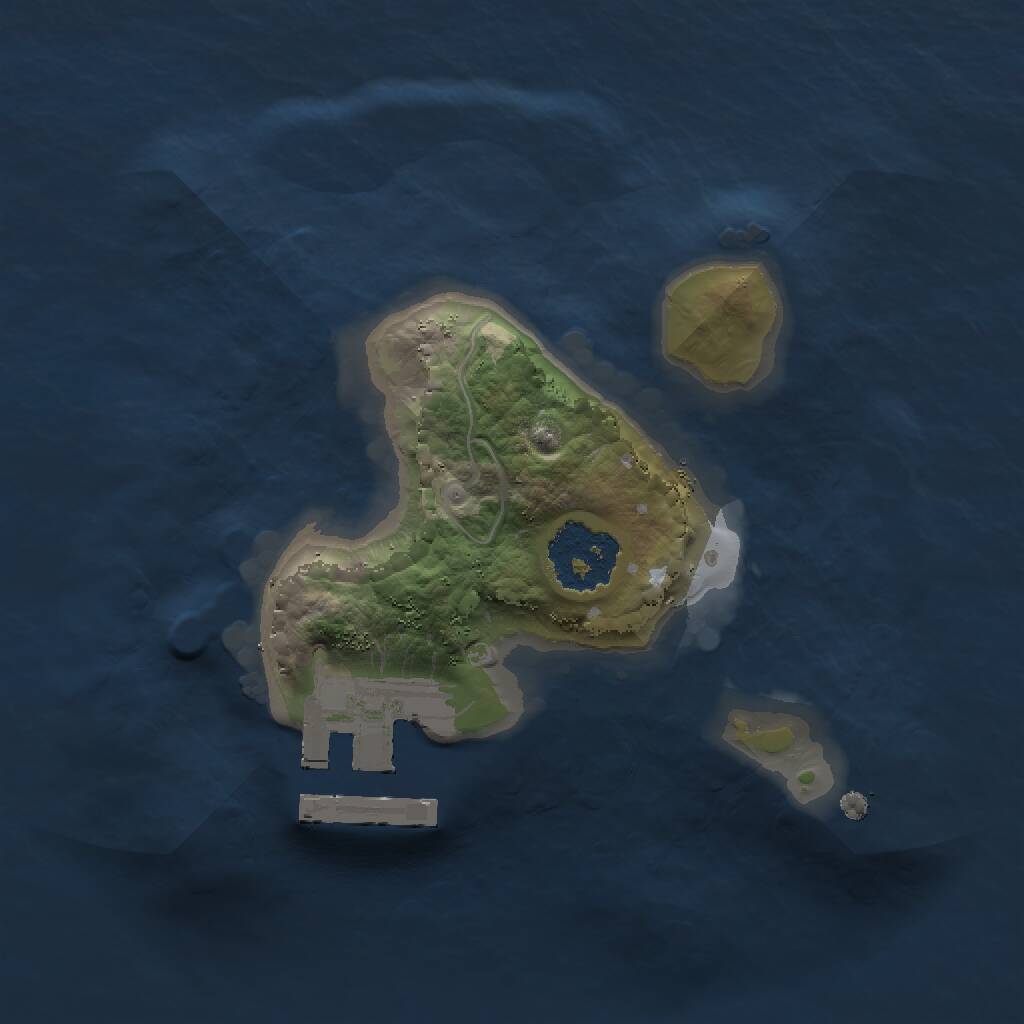 Rust Map: Procedural Map, Size: 1500, Seed: 5102, 2 Monuments