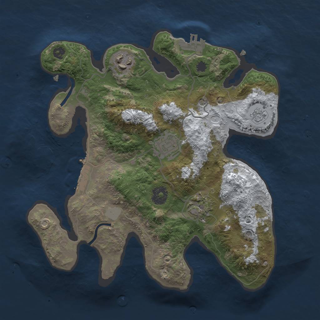 Rust Map: Procedural Map, Size: 2700, Seed: 7556483, 12 Monuments