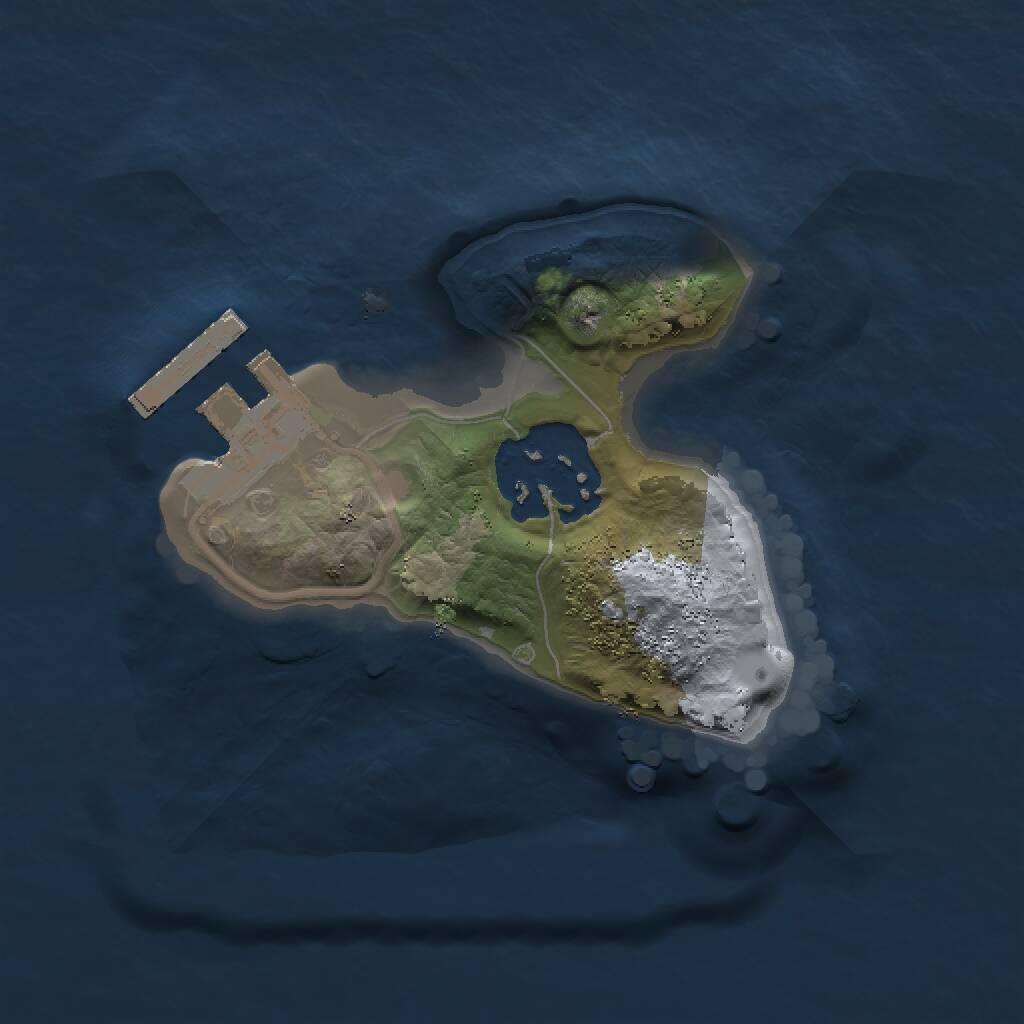 Rust Map: Procedural Map, Size: 1500, Seed: 613173, 3 Monuments