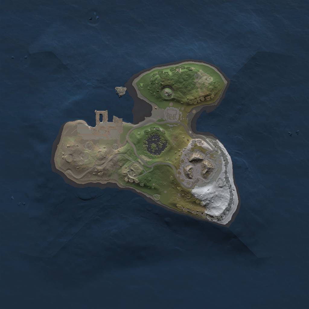 Rust Map: Procedural Map, Size: 1500, Seed: 613173, 6 Monuments