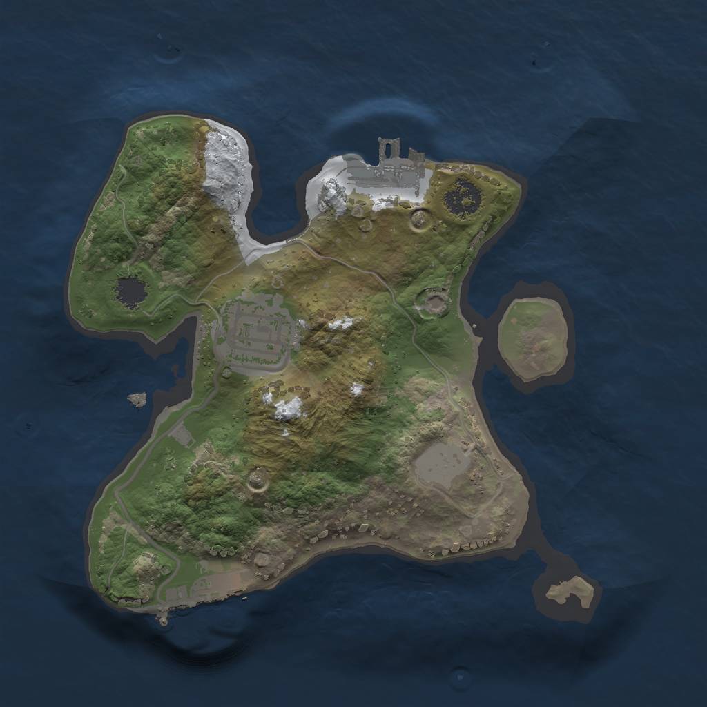 Rust Map: Procedural Map, Size: 2000, Seed: 101986672, 8 Monuments