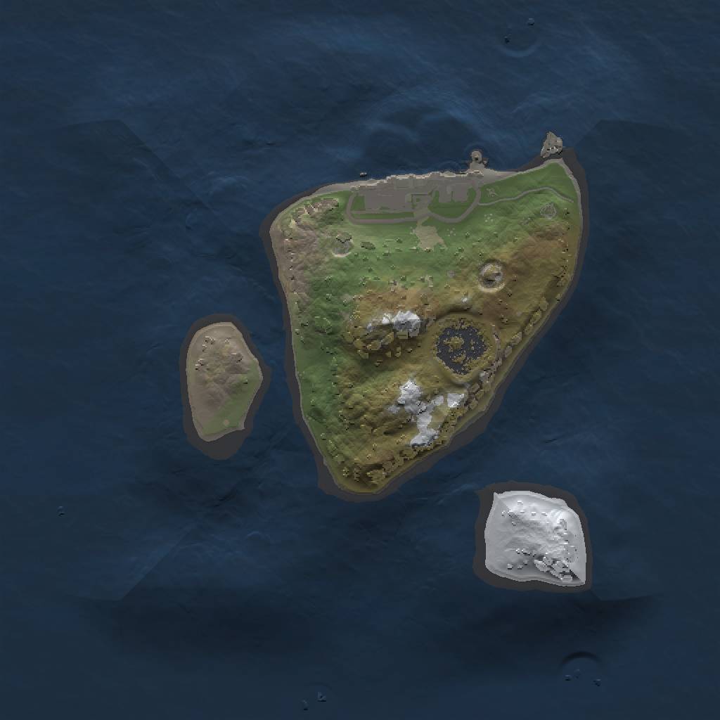 Rust Map: Procedural Map, Size: 1500, Seed: 1654982, 5 Monuments