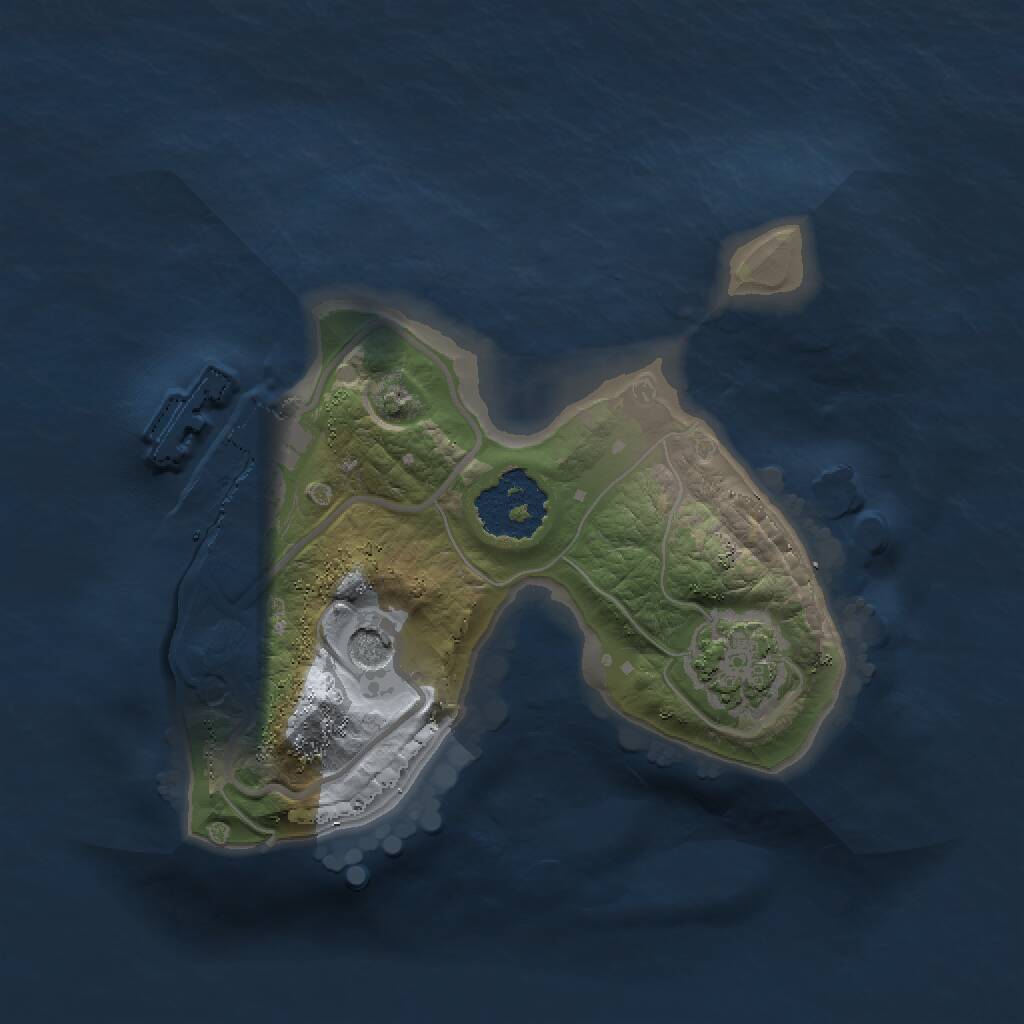 Rust Map: Procedural Map, Size: 1500, Seed: 1040, 4 Monuments