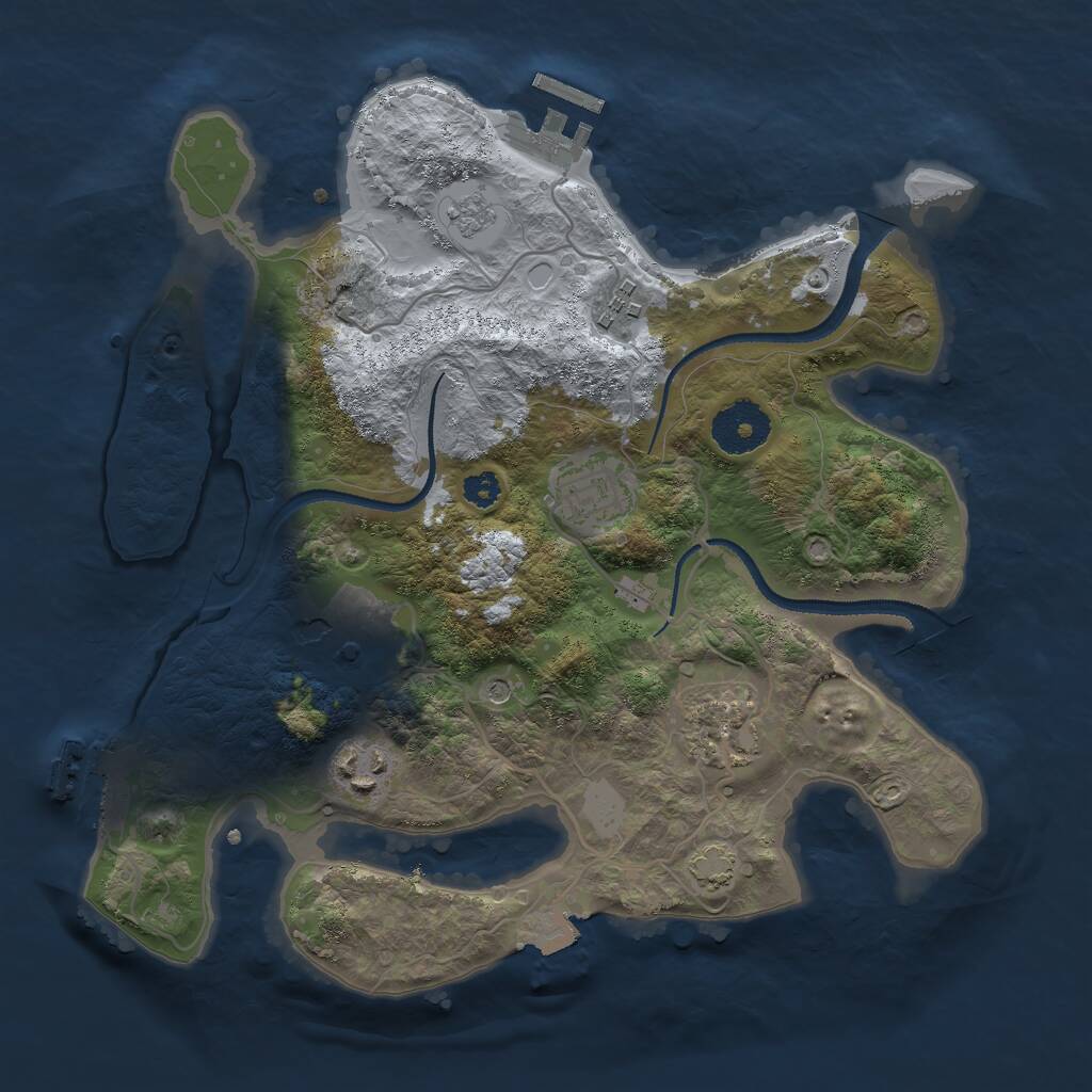 Rust Map: Procedural Map, Size: 3000, Seed: 457, 11 Monuments
