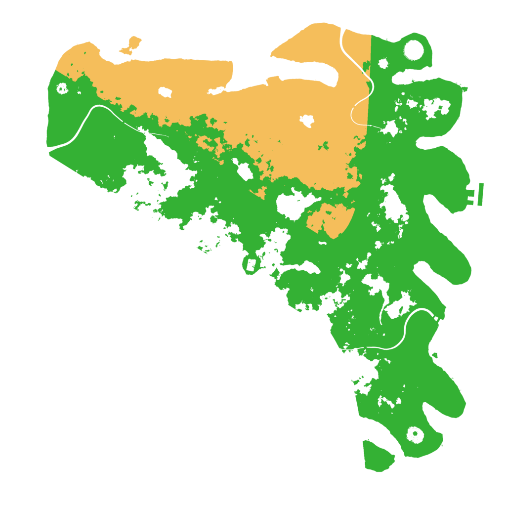 Biome Rust Map: Procedural Map, Size: 4500, Seed: 999999