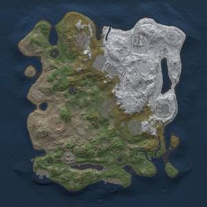 Thumbnail Rust Map: Procedural Map, Size: 3500, Seed: 1731056629, 19 Monuments