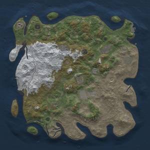 Thumbnail Rust Map: Procedural Map, Size: 4300, Seed: 2, 19 Monuments