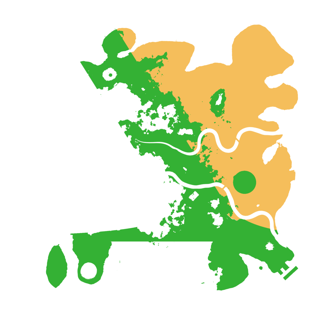 Biome Rust Map: Procedural Map, Size: 3700, Seed: 836