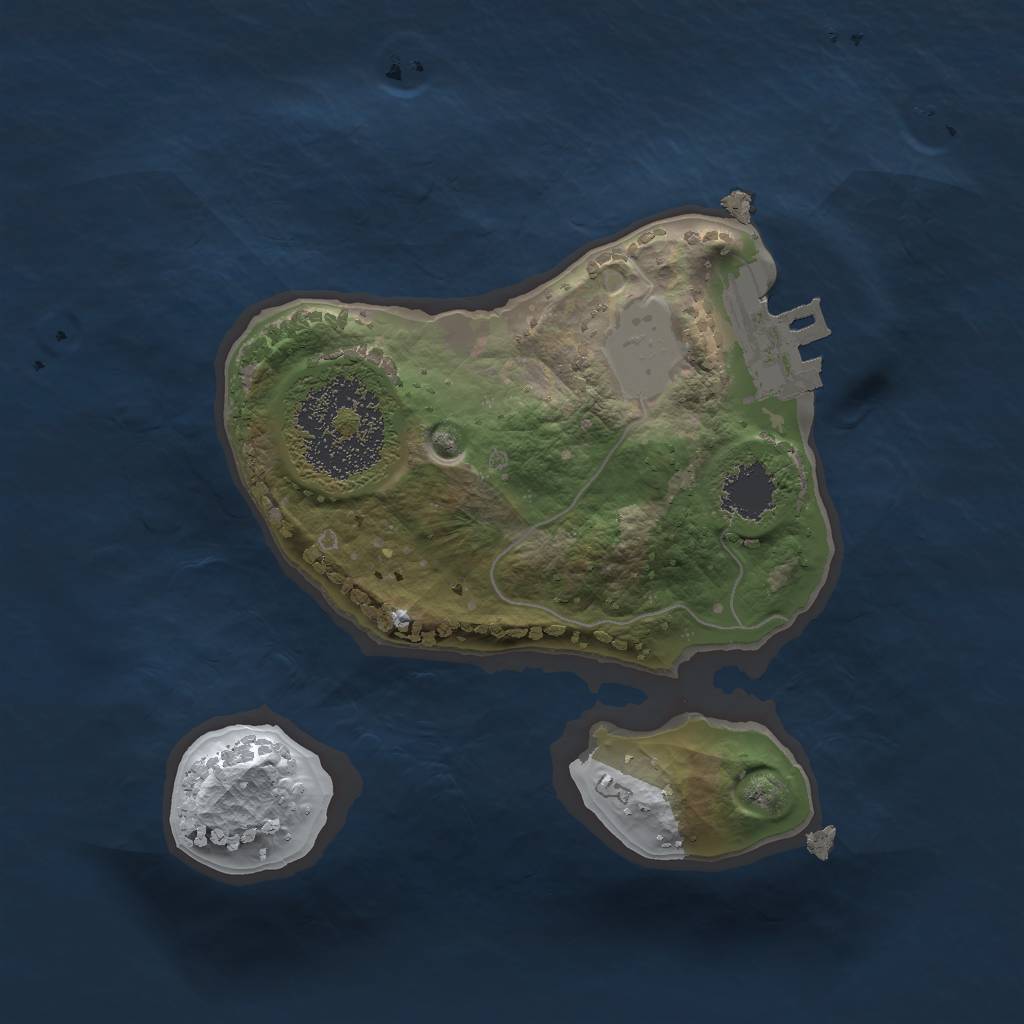 Rust Map: Procedural Map, Size: 1600, Seed: 500, 5 Monuments