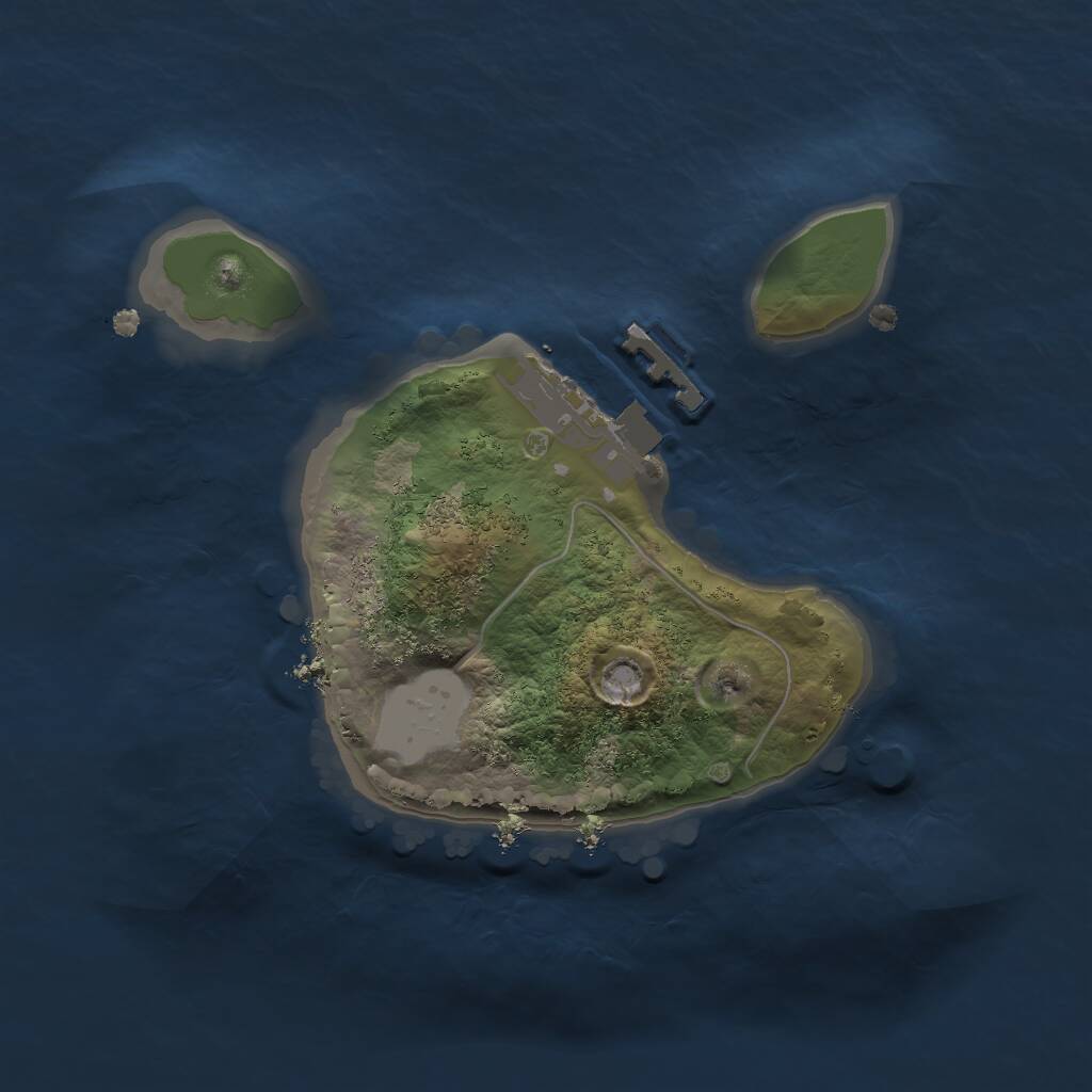 Rust Map: Procedural Map, Size: 1600, Seed: 1337, 2 Monuments