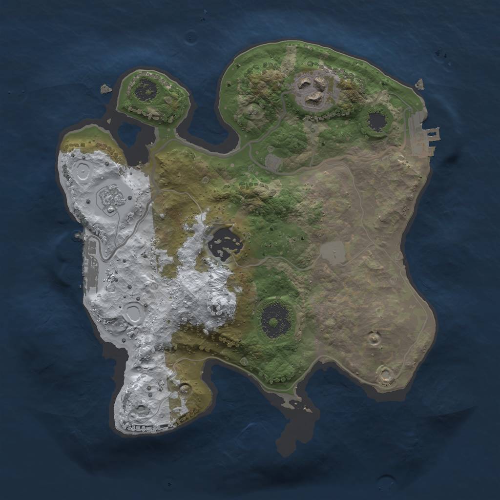Rust Map: Procedural Map, Size: 2350, Seed: 999821, 10 Monuments