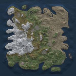 Thumbnail Rust Map: Procedural Map, Size: 4096, Seed: 123456, 20 Monuments