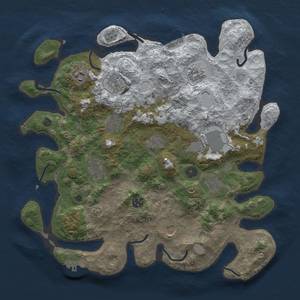 Thumbnail Rust Map: Procedural Map, Size: 3850, Seed: 129821379, 20 Monuments