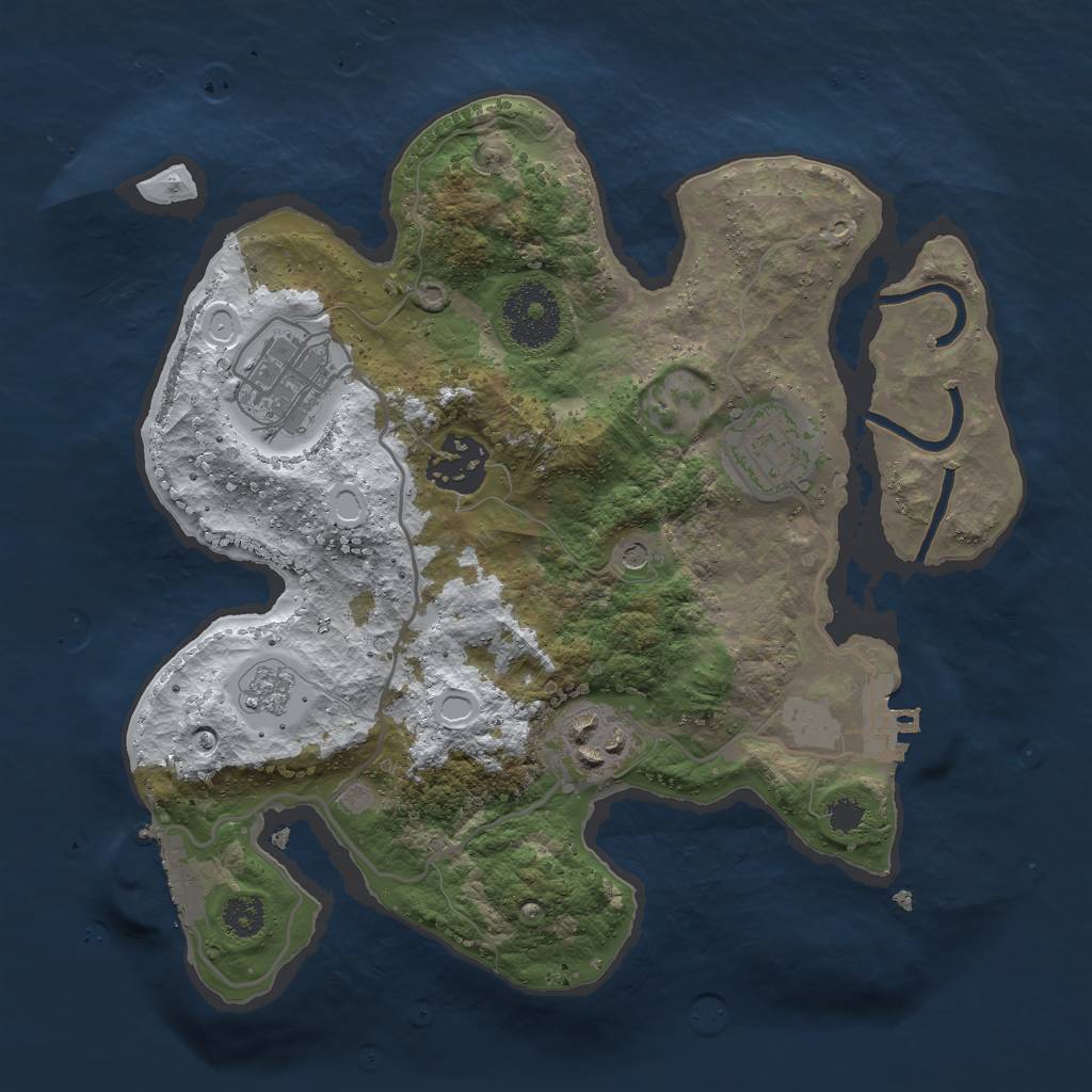 Rust Map: Procedural Map, Size: 2700, Seed: 22287451, 13 Monuments