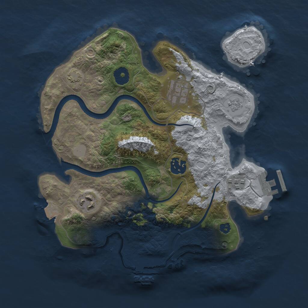 Rust Map: Procedural Map, Size: 2800, Seed: 5674563, 9 Monuments