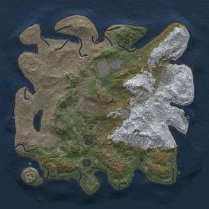 Thumbnail Rust Map: Procedural Map, Size: 3800, Seed: 1117, 19 Monuments